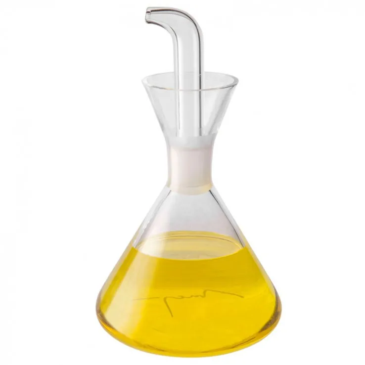 Conic olive oil bottle.